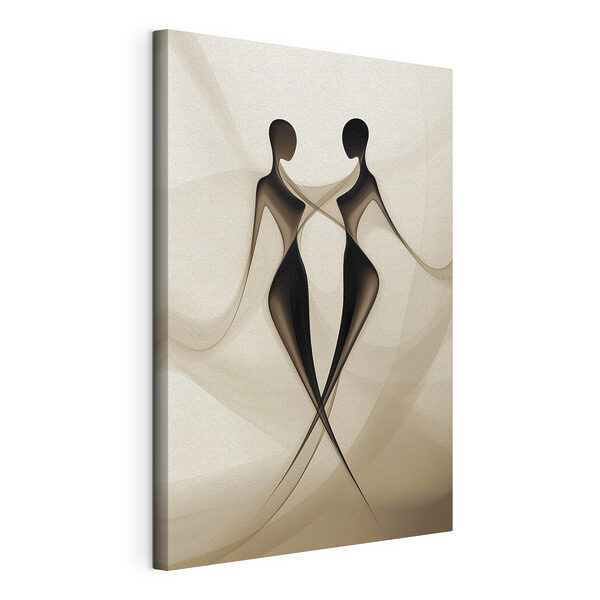 Tableaux Couple de femmes en noir et blanc
