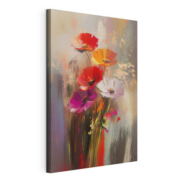 Peinture de fleurs sur une surface en verre Tableaux Peinture de fleurs sur une surface en verre
