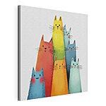 Tableaux Groupe de chats de couleurs différentes