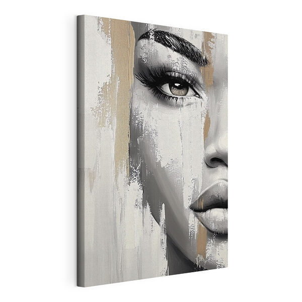 Tableaux Visage de femme avec une tache de peinture