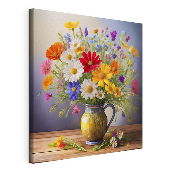 Tableaux Fleurs colorées dans un vase