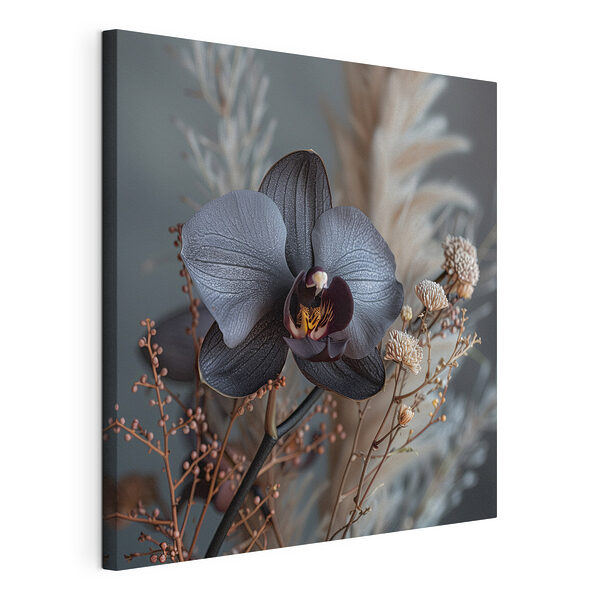 Fleur noire avec des fleurs blanches Tableaux Fleur noire avec des fleurs blanches