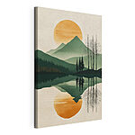 Tableaux Paysage de montagnes, d'arbres et d'un lac