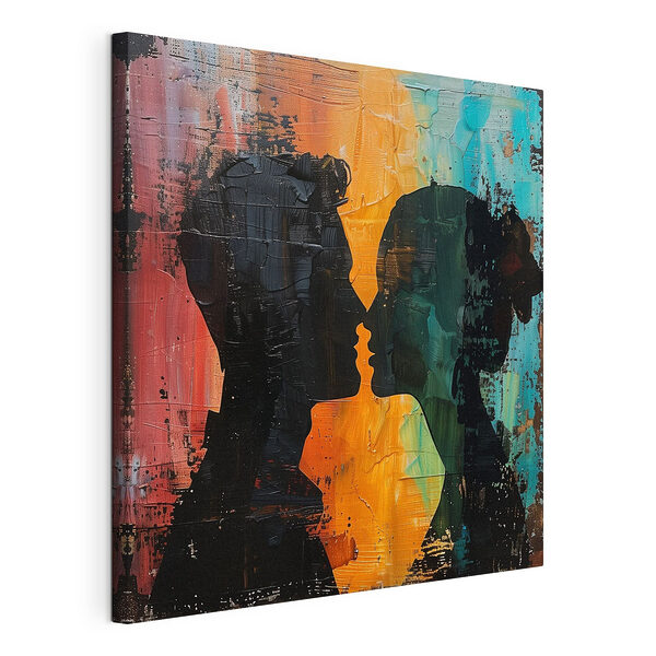 Homme et femme s'embrassant Tableaux Homme et femme s'embrassant