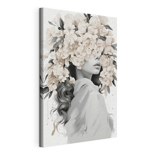 Femme avec des fleurs sur la tête Tableaux Femme avec des fleurs sur la tête