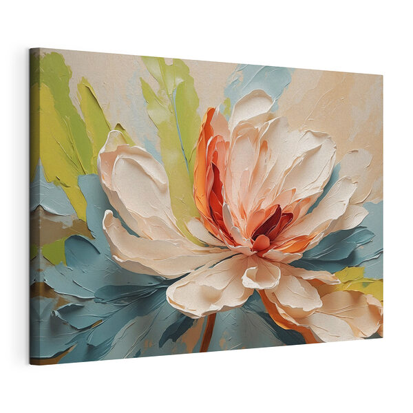 Tableaux Fleur rendue en touches vibrantes