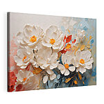 Tableaux Groupe de fleurs blanches avec centre jaune