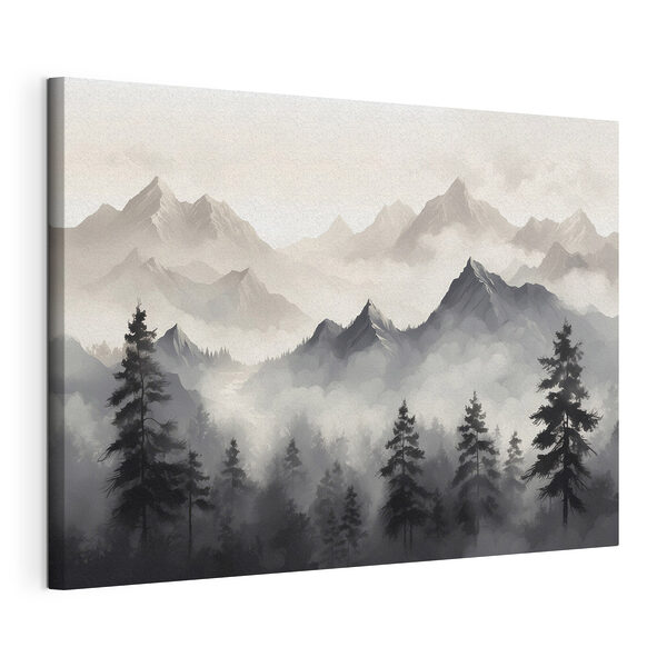 Tableaux Paysage de montagnes et d'arbres
