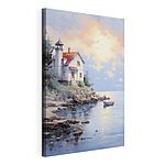 Tableaux Maison sur un rivage rocheux