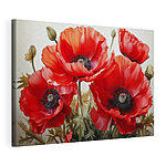 Tableaux Groupe de fleurs rouges
