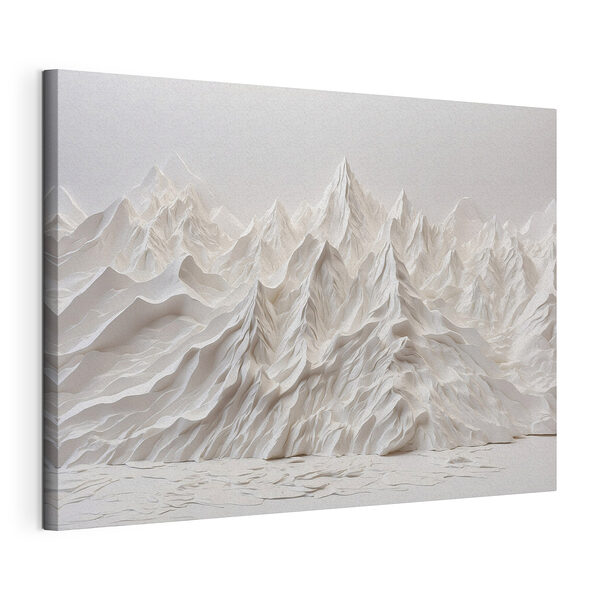 Chaîne de montagnes blanches enneigées Tableaux Chaîne de montagnes blanches enneigées