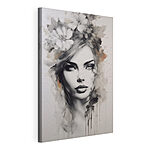 Tableaux Peinture d'une femme avec des fleurs dans les cheveux