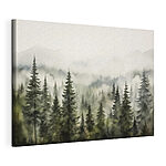 Tableaux Forêt brumeuse avec des arbres