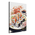 Tableaux Assiette de sushis et sauce
