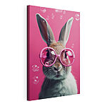 Tableaux Lapin portant des lunettes roses