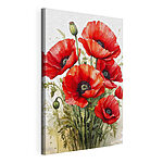 Tableaux Peinture de fleurs rouges