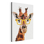 Tableaux Girafe portant des lunettes jaunes