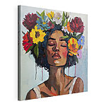Tableaux Peinture d'une femme avec des fleurs dans les cheveux