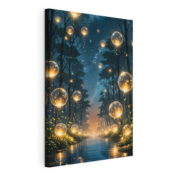 Tableaux Bulles lumineuses dans une forêt