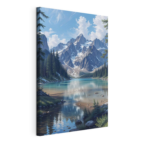 Tableaux Lac entouré de montagnes