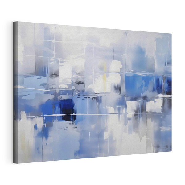 Tableaux Mur bleu et blanc