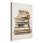 Tableaux Aquarelle d'une pile de livres
