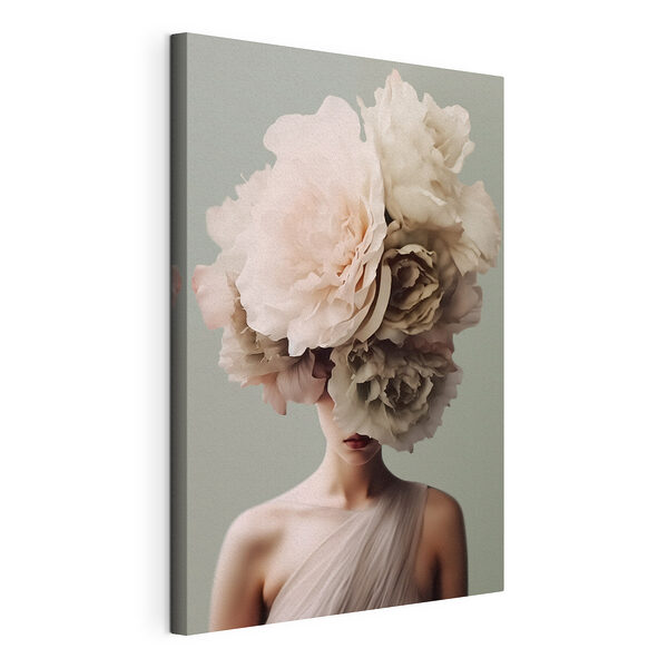 Femme avec des fleurs sur la tête Tableaux Femme avec des fleurs sur la tête