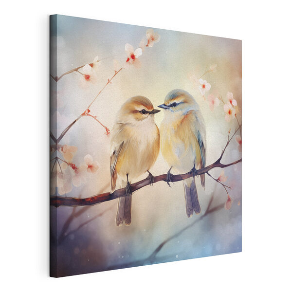 Deux oiseaux sur une branche Tableaux Deux oiseaux sur une branche