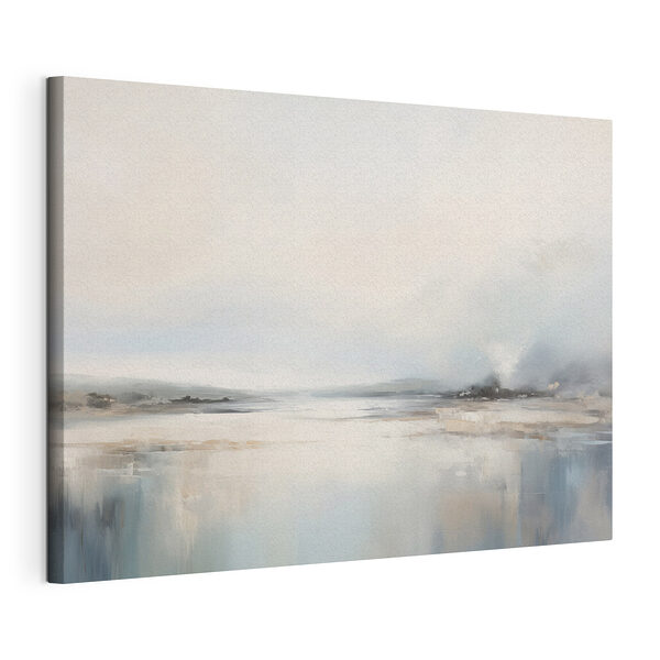 Peinture d'un paysage avec un plan d'eau et du brouillard Tableaux Peinture d'un paysage avec un plan d'eau et du brouillard