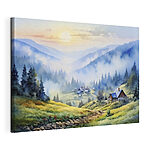 Tableaux Peinture d'un village de montagne