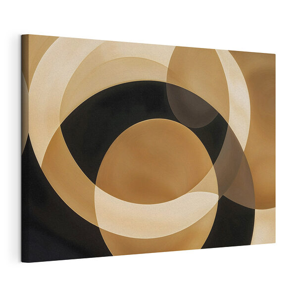 Tableaux Des courbes fluides sur une toile sombre