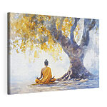 Tableaux Peinture d'une personne méditant sous un arbre