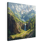 Tableaux Chute d'eau dans une montagne