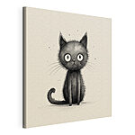Tableaux Chat noir aux grands yeux
