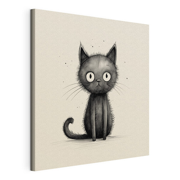 Chat noir aux grands yeux Tableaux Chat noir aux grands yeux