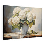 Tableaux Peinture de fleurs blanches dans un vase