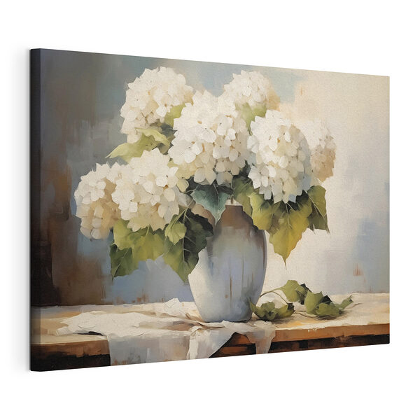 Tableaux Tableaux Peinture de fleurs blanches dans un vase (UGS : s41761)