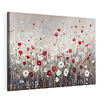 Tableaux Peinture de fleurs rouges et blanches