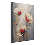 Tableaux Peinture de fleurs sur fond gris