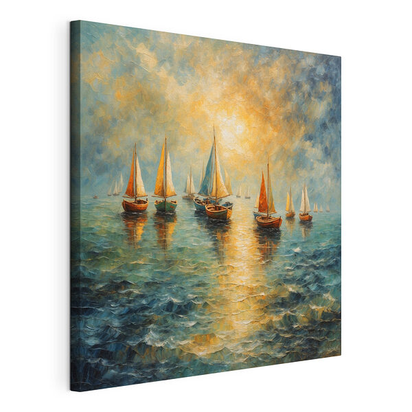 Tableaux Groupe de bateaux sur l'eau