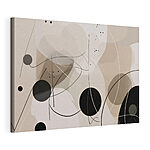 Tableaux Cercles et lignes en noir et blanc