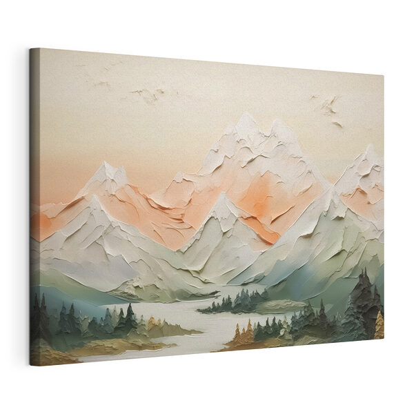 Peinture d'une chaîne de montagnes Tableaux Peinture d'une chaîne de montagnes