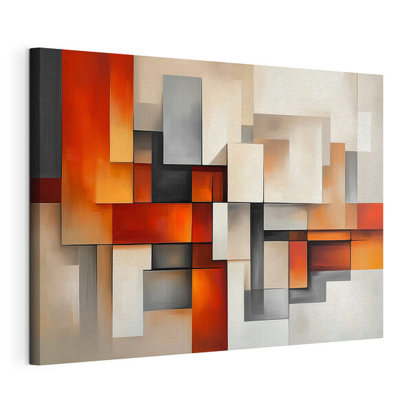 Tableaux Pièce d'art colorée composée de carrés