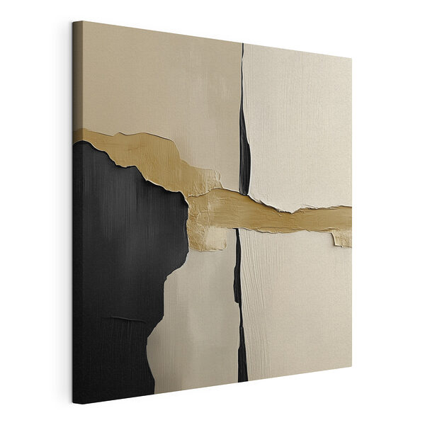 Mur noir et blanc avec une bande brune Tableaux Mur noir et blanc avec une bande brune