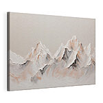 Tableaux Peinture de montagnes avec des couleurs blanches et brunes