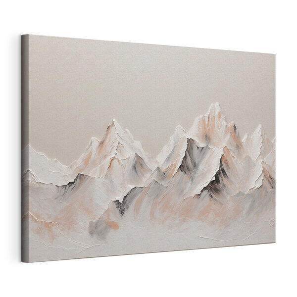 Peinture de montagnes avec des couleurs blanches et brunes Tableaux Peinture de montagnes avec des couleurs blanches et brunes