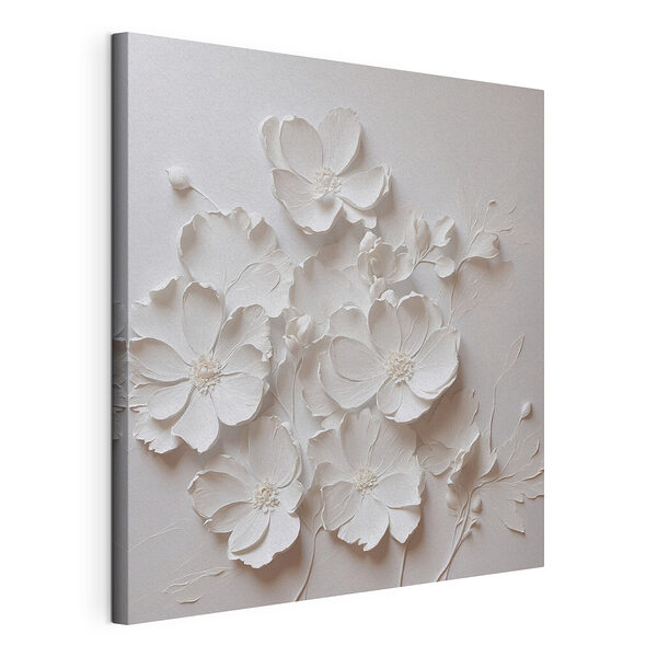 Fleur blanche sur une surface blanche Tableaux Fleur blanche sur une surface blanche