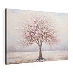 Tableaux Peinture d'un arbre avec des fleurs roses
