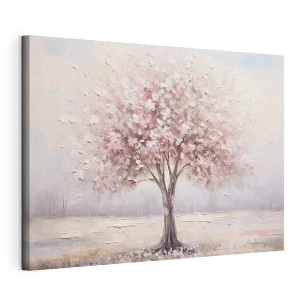 Peinture d'un arbre avec des fleurs roses Tableaux Peinture d'un arbre avec des fleurs roses