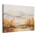 Tableaux Aquarelle d'arbres et de montagnes